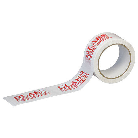 Carton Sealing Tape,red/white,2in X 55yd