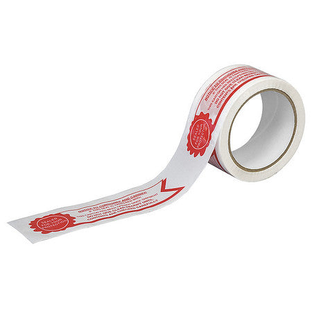 Carton Sealing Tape,red/white,2in X 55yd