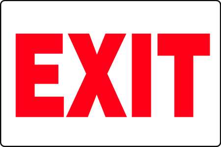 Exit Sign,exit,24"x36" (1 Units In Ea)