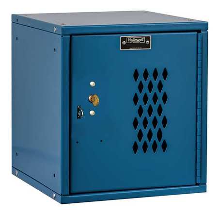 Box Lockr,ventilated,1 Wide, 1 Tier,blue