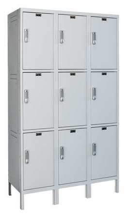 Wardrobe Lockr,solid,3 Wide, 3 Tier,gray