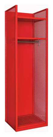 Open Front Gear Locker,assembled,red (1