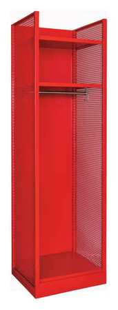 Open Front Gear Locker,assembled,red (1