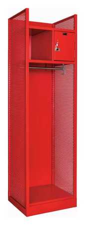 Open Front Gear Locker,assembled,red (1