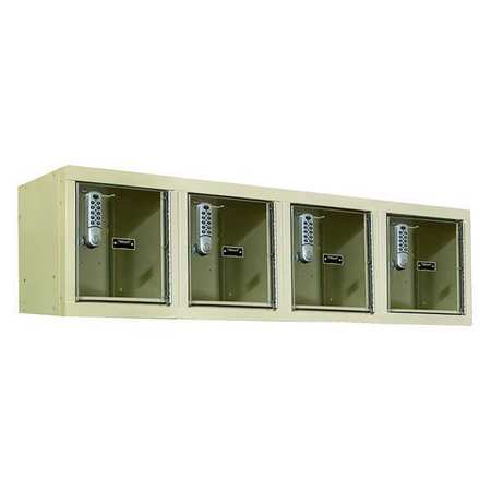 Wall Box Lockr,clrview,4 Wide,tan (1 Uni