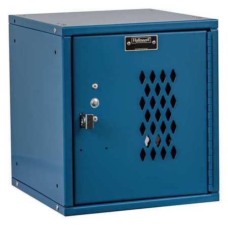 Box Lockr,ventilated,1 Wide, 1 Tier,blue