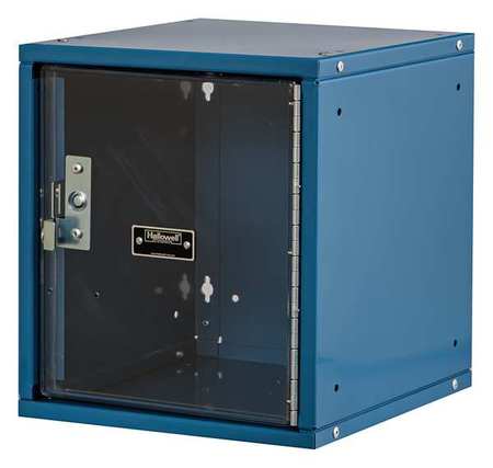 Box Locker,clearview,1 Wide, 1 Tier,blue