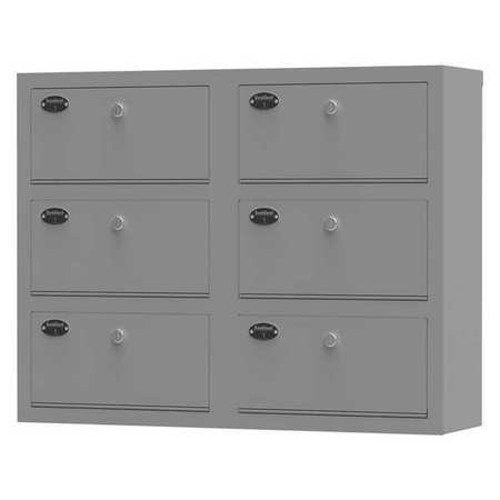 Weapon Storage Cabinet,22-3/4inh,gray (1