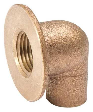 Flanged Sink Elbow,90 Deg,copper,1/2",c