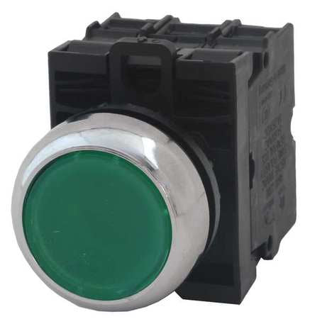 Illuminated Push Button,22mm,green (1 Un