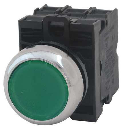 Illuminated Push Button,22mm,green (1 Un