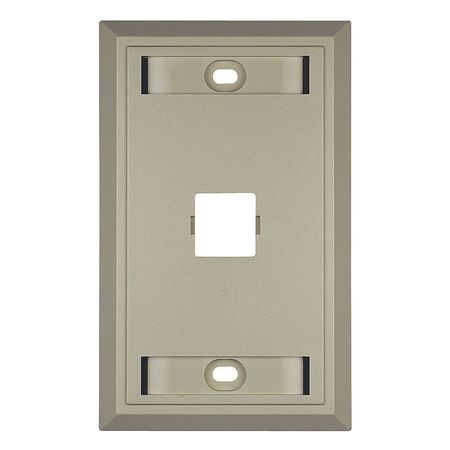 Wall Plate,1 Gang,1 Port,ivory (1 Units