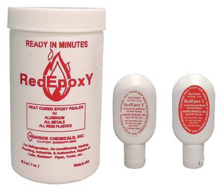 Red Epoxy Metal Sealant Kit,2- .5oztubes