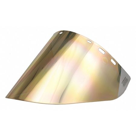 Faceshield,metalzd,gld/clr,10"x20"x.060"