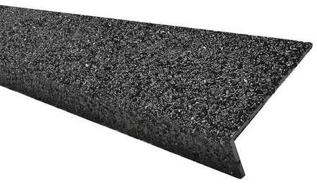 Frp Stair Nosing,black,24in W,fiberglass