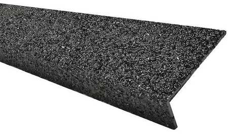 Frp Stair Nosing,black,48in W,fiberglass