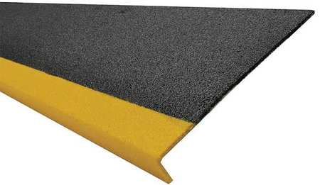 Frp Step Cover,ylw/blk,24in W,fiberglass