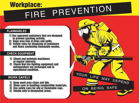 Poster,workplace Fire Prevention,18 X 24