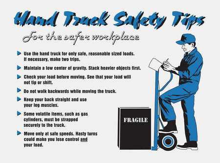 Poster,hand Truck Safety Tips,18 X 24 (1