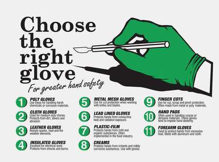 Poster,choose The Right Glove,18 X 24 (1