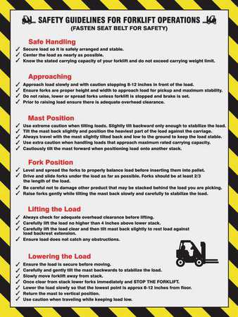 Poster,safety Guidelines For,18 X 24 In.