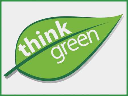 Poster,think Green,18 X 24 In. (1 Units