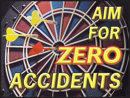 Poster,aim For Zero,18 X 24 In. (1 Units