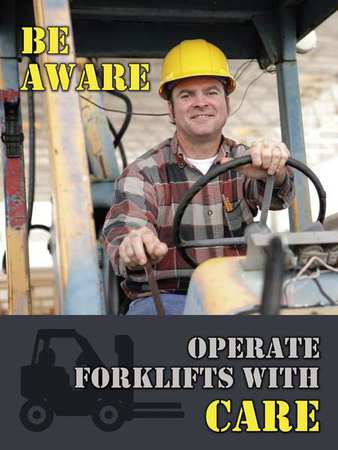 Poster,be Aware Operate,18 X 24 In. (1 U