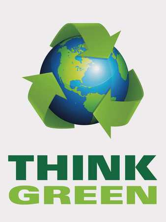 Poster,think Green,18 X 24 In. (1 Units