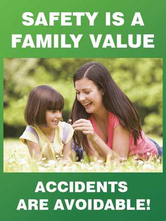 Poster,safety Is A Family,18 X 24 In. (1