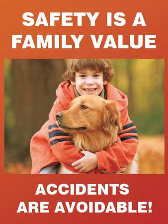 Poster,safety Is A Family,18 X 24 In. (1