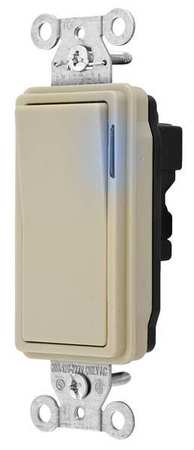 Illuminated Wall Switch,3-way,20a,ivory