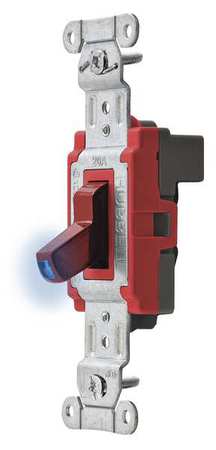 Illuminated Wall Switch,1-pole,20a,red (