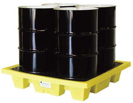 Drum Spill Containment Pallet,66gal,yllw