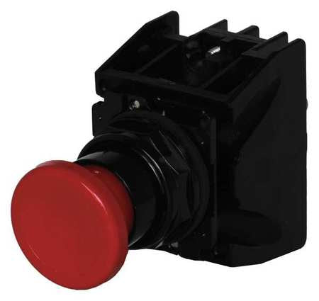 Push Button With Contacts,red,mushroom (