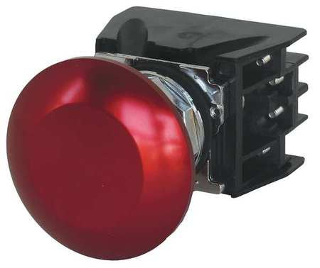 Push Button With Contacts,red,mushroom (