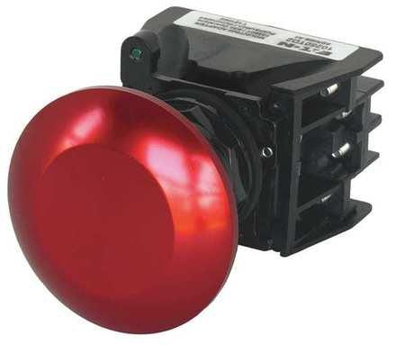 Push Button With Contacts,red,mushroom (