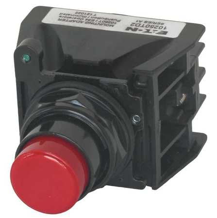 Push Button With Contacts,red,extended (