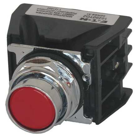 Push Button With Contacts,red,flush (1 U