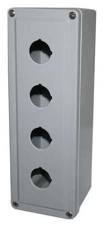 Pushbutton Enclosure,11.13 In.,4 Holes (