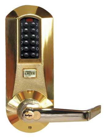 Electronic Lock,bright Brass,12 Button (