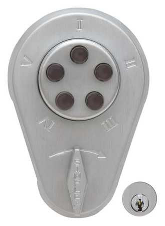 Pushbutton Deadbolt,satin Chrome (1 Unit