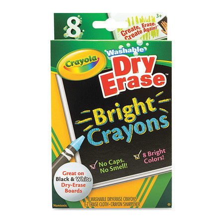 Crayons,bght,dry-erase,pk8 (2 Units In P