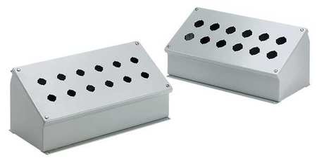 Pushbutton Enclosure,7.25 In. H,8 Holes