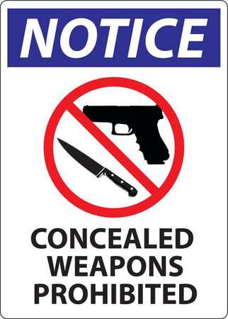 Concealed Carry Sign,text,english (1 Uni