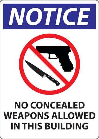 Concealed Carry Sign,text,english (1 Uni