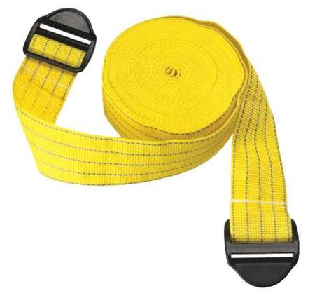 Prking Clmn Prtctr Straps,100"l,yllw,pk2