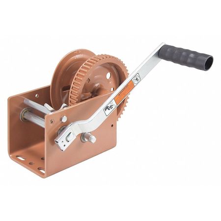 Pulling Winch,spur Gear,no Brake,3200 Lb