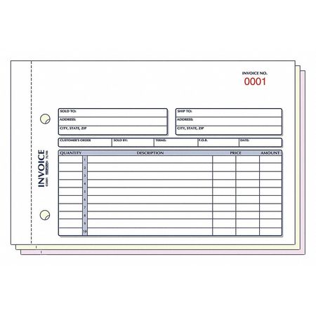 Form,carbonless Invoices,3-part (1 Units