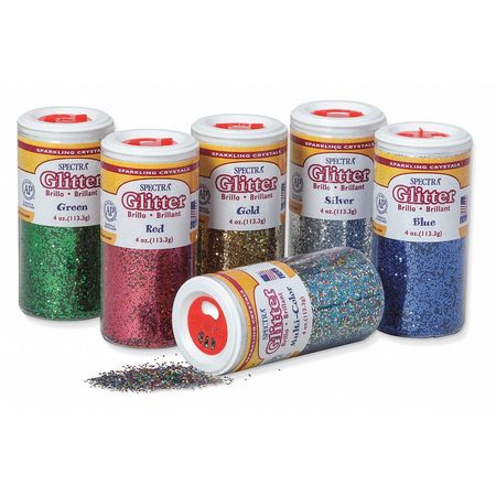 Glitter,assorted,4 Oz.,pk6 (1 Units In P